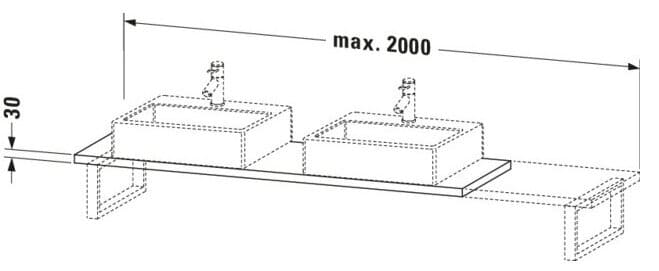 bản vẽ Chậu Rửa Lavabo Có Điều Khiển Duravit BR105C07575