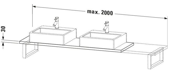 Bản vẽ Chậu Rửa Lavabo Có Điều Khiển Duravit BR105C09191