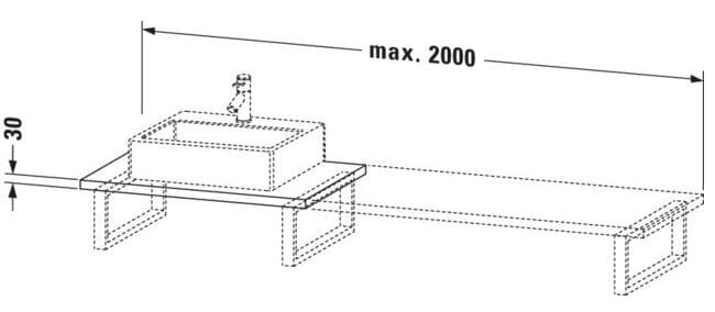 Bản vẽ Chậu Rửa Lavabo Có Điều Khiển Duravit BR106C00707