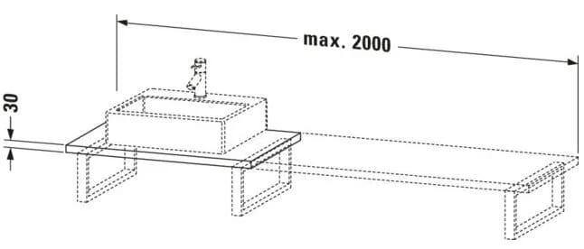 Bản vẽ Chậu Rửa Lavabo Có Điều Khiển Duravit BR106C04343