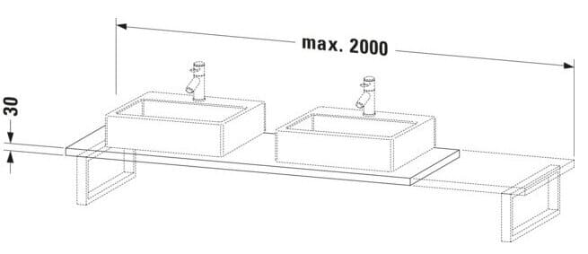 Bản vẽ Chậu Rửa Lavabo Có Điều Khiển Duravit BR107C01616