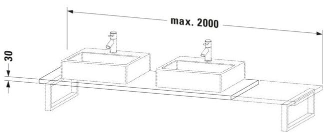 Bản vẽ Chậu Rửa Lavabo Có Điều Khiển Duravit BR107C01818