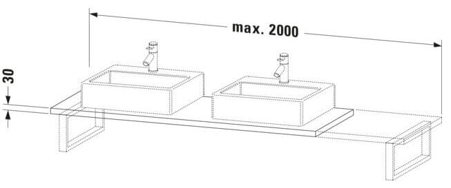 Bản vẽ Chậu Rửa Lavabo Có Điều Khiển Duravit BR107C02121