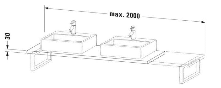 Bản vẽ Chậu Rửa Lavabo Có Điều Khiển Duravit BR107C02222