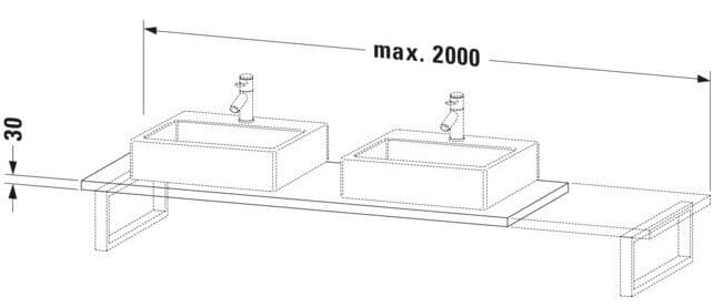 Bản vẽ Chậu Rửa Lavabo Có Điều Khiển Duravit BR107C03030