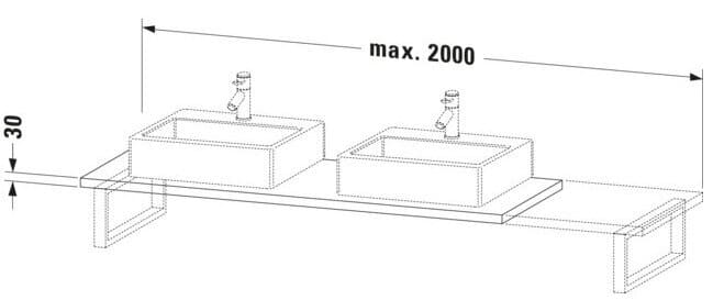 Bản vẽ Chậu Rửa Lavabo Có Điều Khiển Duravit BR107C03535