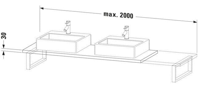 Bản vẽ Chậu Rửa Lavabo Có Điều Khiển Duravit BR107C04343