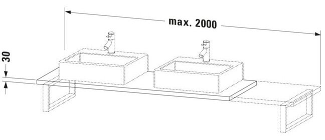 Bản vẽ Chậu Rửa Lavabo Có Điều Khiển Duravit BR107C04949