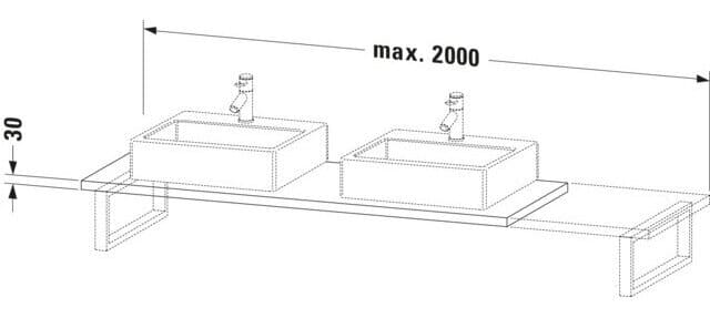 Bản vẽ Chậu Rửa Lavabo Có Điều Khiển Duravit BR107C07575