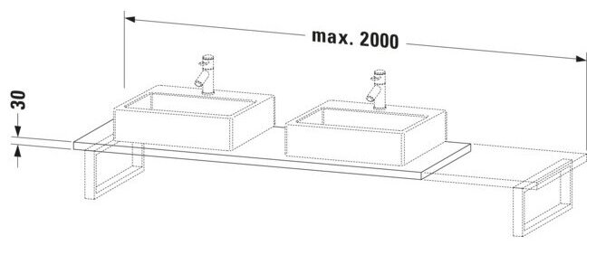 Bản vẽ Chậu Rửa Lavabo Có Điều Khiển Duravit BR107C07979
