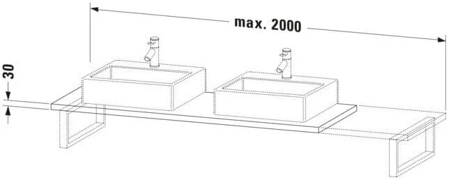 Bản vẽ Chậu Rửa Lavabo Có Điều Khiển Duravit BR107C09191