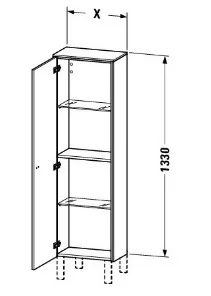 Bản vẽ Tủ Để Đồ Nhà Vệ Sinh Duravit BR1300L1021