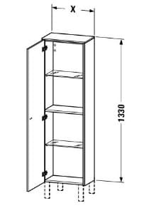Bản vẽ Tủ Để Đồ Nhà Vệ Sinh Duravit BR1300L1030