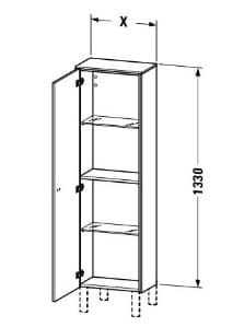 Bản vẽ Tủ Để Đồ Nhà Vệ Sinh Duravit BR1300L1043