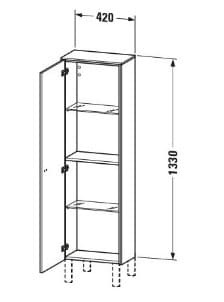Bản vẽ Tủ Để Đồ Nhà Vệ Sinh Duravit BR1300L1049
