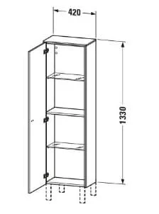 Bản vẽ Tủ Để Đồ Nhà Vệ Sinh Duravit BR1300L1049