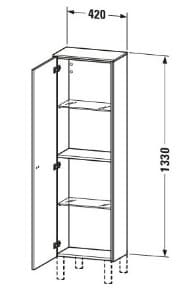 Tủ Để Đồ Nhà Vệ Sinh Duravit BR1300L1053