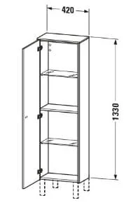 Tủ Để Đồ Nhà Vệ Sinh Duravit BR1300L1053