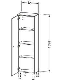 Bản vẽ Tủ Để Đồ Nhà Vệ Sinh Duravit BR1300L1075