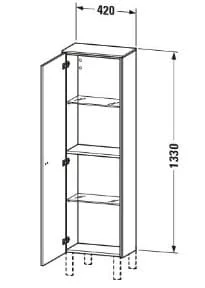 Bản vẽ Tủ Để Đồ Nhà Vệ Sinh Duravit BR1300L1075