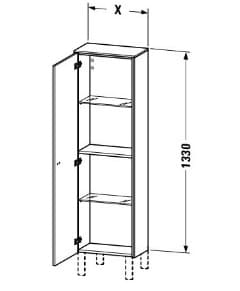 Bản vẽ Tủ Để Đồ Nhà Vệ Sinh Duravit BR1300L1079