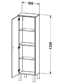 Bản vẽ Tủ Để Đồ Nhà Vệ Sinh Duravit BR1300L1091