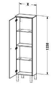 Bản vẽ Tủ Để Đồ Nhà Vệ Sinh Duravit BR1300L2222
