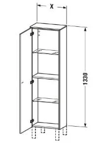 Tủ Để Đồ Nhà Vệ Sinh Duravit BR1300L4949