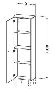 Bản vẽ Tủ Để Đồ Nhà Vệ Sinh Duravit BR1300L9191