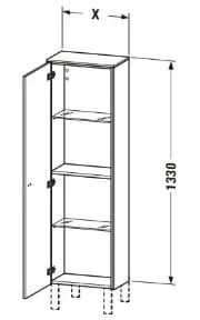 Bản vẽ Tủ Để Đồ Nhà Vệ Sinh Duravit BR1300L9191