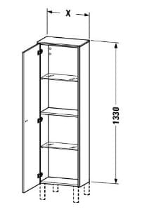 Bản vẽ Tủ Để Đồ Nhà Vệ Sinh Duravit BR1300R1016