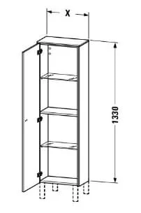 Bản vẽ Tủ Để Đồ Nhà Vệ Sinh Duravit BR1300R1016