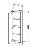 Bản vẽ Tủ Để Đồ Nhà Vệ Sinh Duravit BR1300R1021