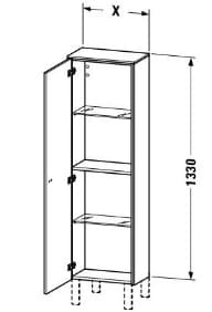 Bản vẽ Tủ Để Đồ Nhà Vệ Sinh Duravit BR1300R1030