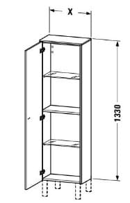 Bản vẽ Tủ Để Đồ Nhà Vệ Sinh Duravit BR1300R1035