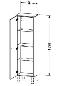 Bản vẽ Tủ Để Đồ Nhà Vệ Sinh Duravit BR1300R1043