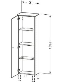 Bản vẽ Tủ Để Đồ Nhà Vệ Sinh Duravit BR1300R1053