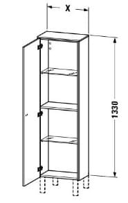 Bản vẽ Tủ Để Đồ Nhà Vệ Sinh Duravit BR1300R1079