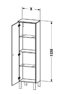 Bản vẽ Tủ Để Đồ Nhà Vệ Sinh Duravit BR1300R1091