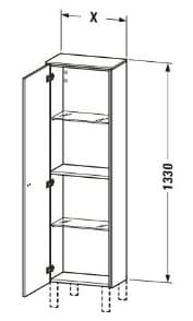 Bản vẽ Tủ Để Đồ Nhà Vệ Sinh Duravit BR1300R1818