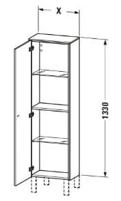 Bản vẽ Tủ Để Đồ Nhà Vệ Sinh Duravit BR1300R1818