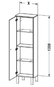 Bản vẽ Tủ Để Đồ Nhà Vệ Sinh Duravit BR1300R4343