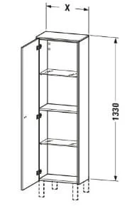 Bản vẽ Tủ Để Đồ Nhà Vệ Sinh Duravit BR1300R4343