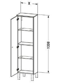 Bản vẽ Tủ Để Đồ Nhà Vệ Sinh Duravit BR1300R4949