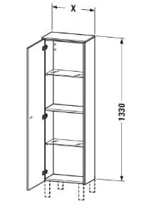 Bản vẽ Tủ Để Đồ Nhà Vệ Sinh Duravit BR1300R4949