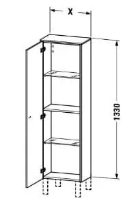 Bản vẽ Tủ Để Đồ Nhà Vệ Sinh Duravit BR1300R9191