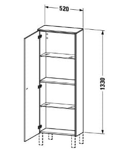 Bản vẽ Tủ Để Đồ Nhà Vệ Sinh Duravit BR1301L0707