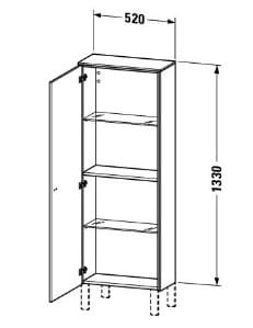 Bản vẽ Tủ Để Đồ Nhà Vệ Sinh Duravit BR1301L1007