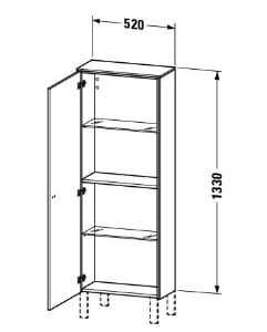 Bản vẽ Tủ Để Đồ Nhà Vệ Sinh Duravit BR1301L1016