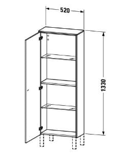 Bản vẽ Tủ Để Đồ Nhà Vệ Sinh Duravit BR1301L1018